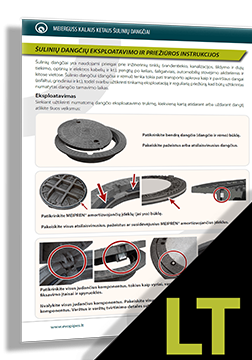 Meierguss Šulinių dangčiu eksploatavimo ir priežiūros instrukcijos