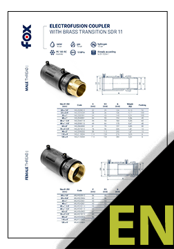 PE/BRASS transition with electrofusion coupler TDS ENG