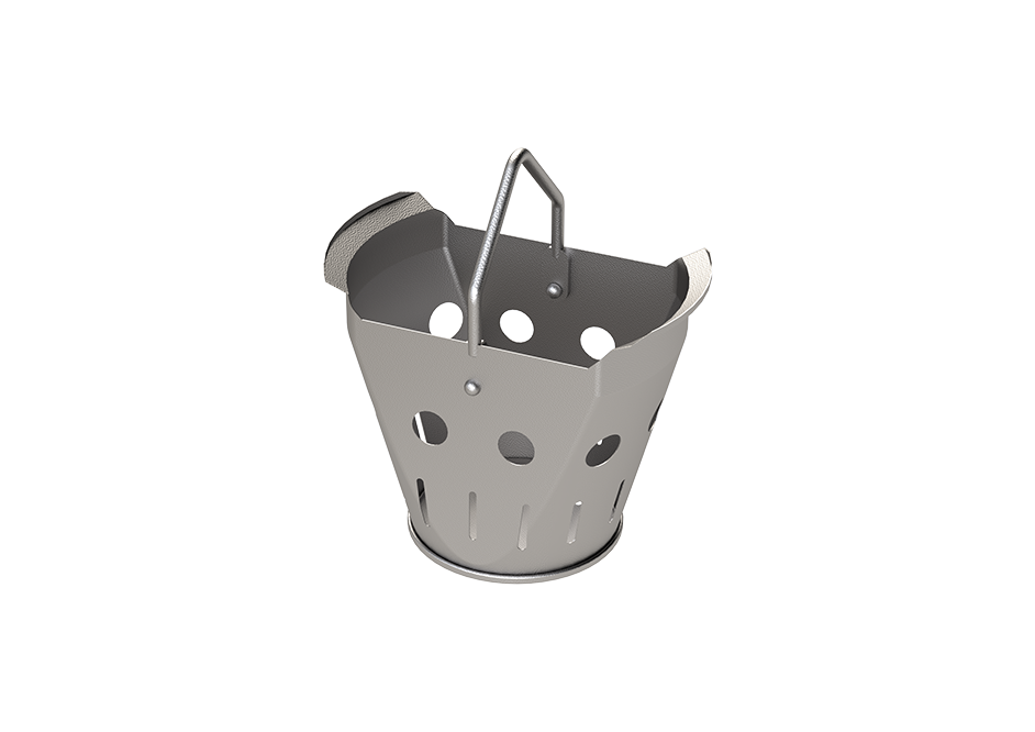 Steel debris bucket