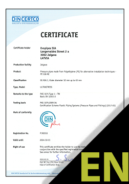 ULTRASTRESS VISIO (TW) DN 250-630 Certificate ENG (DIN-CERTCO)