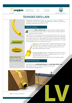 TRACER/PROTECT GAS signālvadu sistēma TDS LV