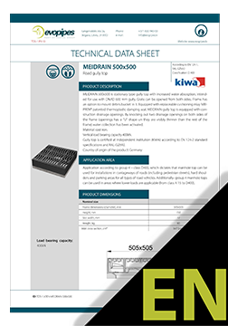 MEIDRAIN 500x500 mm TDS EN
