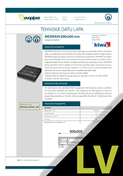 MEIDRAIN 500x500 mm TDS LV