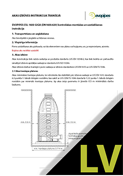 CSL 1600 GIGA Akas izbūves instrukcija