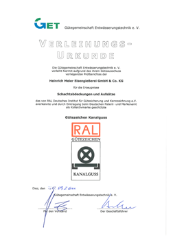 Certificate RAL-GZ692